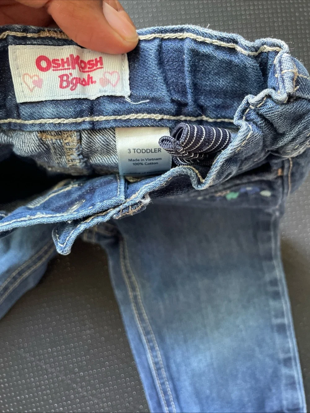 OshKosh B'gosh Purple Floral Sundress & Blue Denim Jeans Set